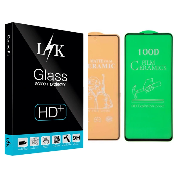 محافظ صفحه نمایش سرامیکی ال کی مدل Hard glass مناسب برای گوشی موبایل سامسونگ Galaxy F62 بسته ۲ عددی
