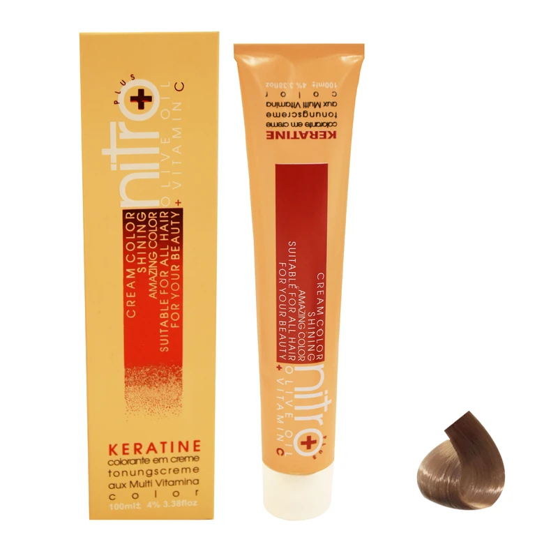  رنگ مو نیترو سری Keratine شماره 10.2 حجم 100 میلی لیتر رنگ بلوند دودی نقره ای