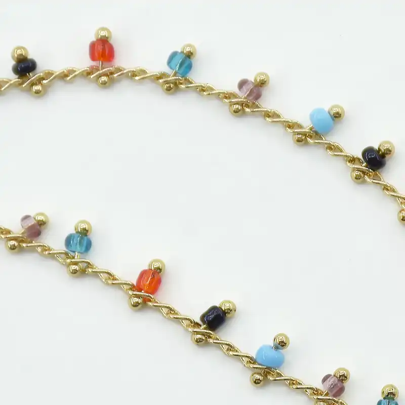 پابند زنانه اکسسورایز مدل مهره ای چند رنگ