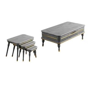 میز پذیرایی گالری چوب آشنایی مدل Tos-658 مجموعه 4 عددی