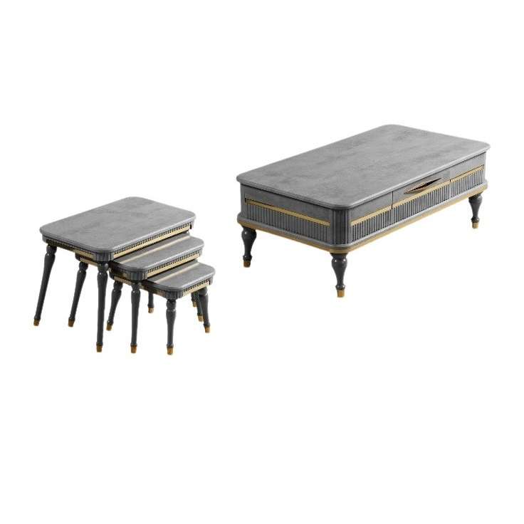 میز پذیرایی گالری چوب آشنایی مدل Tos-658 مجموعه 4 عددی