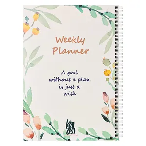 دفتر برنامه‌ریزی 60 برگ کایزن مدل هفتگی طرح Floral کد wp003