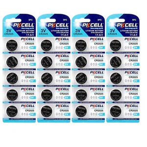 باتری سکه ای پی‌کی سل مدل CR2025 3V Lithium Manganese بسته 20 عددی
