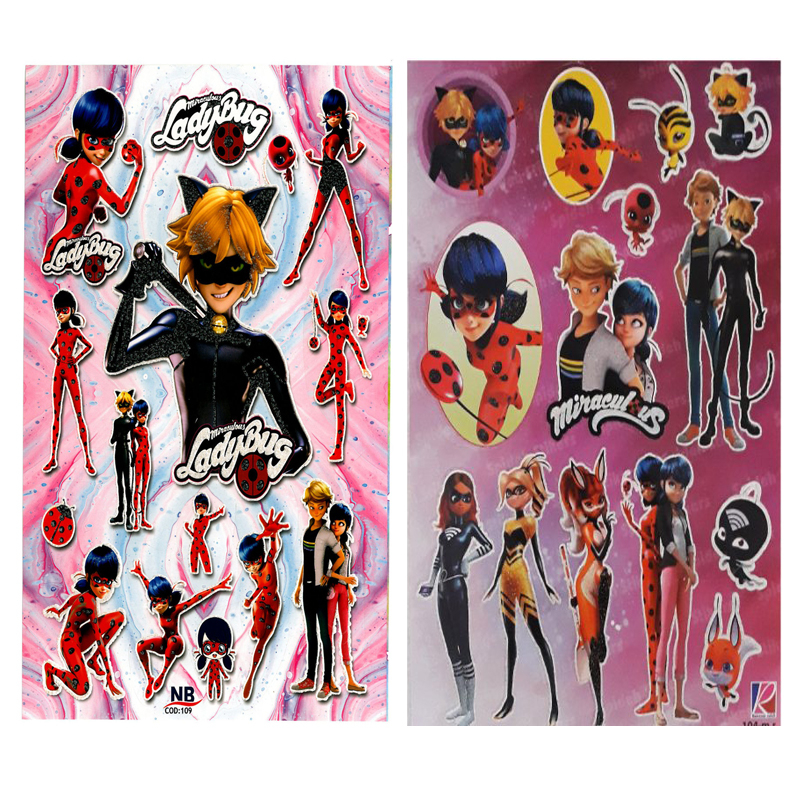 استیکر کودک طرح دختر کفشدوزکی کد CT23109 مجموعه 2 عددی 