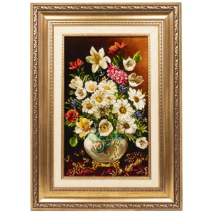 تابلو فرش دستباف سی پرشیا مدل گل در گلدان کد 902740