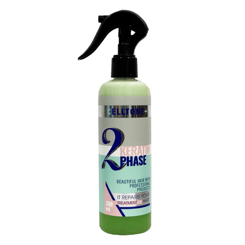 اسپری دو فاز مو سلتون مدل keratin حجم 300 میلی لیتر