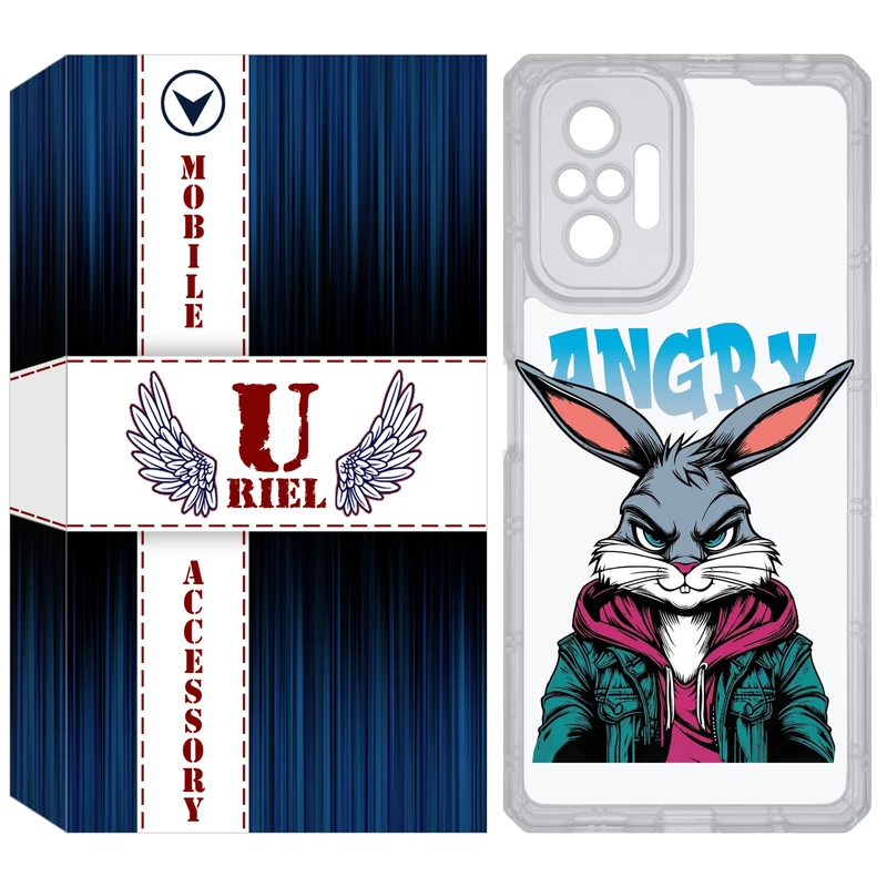 کاور یوریل مدل Clear کد 51 طرح خرگوش مناسب برای گوشی موبایل شیائومی Redmi Note 10 Pro / Note 10 Pro Max