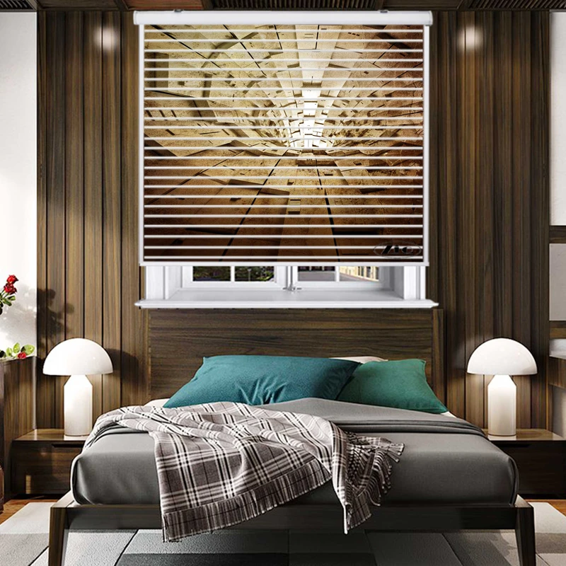 پرده زبرا زیو مدل سیلوئت 3D1373 سایز 150x150 سانتی متر