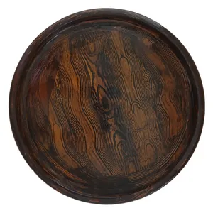 سینی مدل گرد طرح چوب