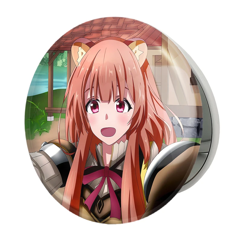 آینه جیبی خندالو طرح رافتالیا انیمه ظهور قهرمان سپر مدل تاشو کد 15962 