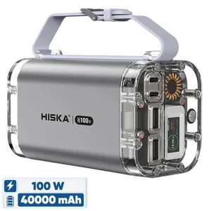 پاوربانک 100 وات هیسکا مدل HP-444PD ظرفیت 40000 میلی آمپر ساعت
