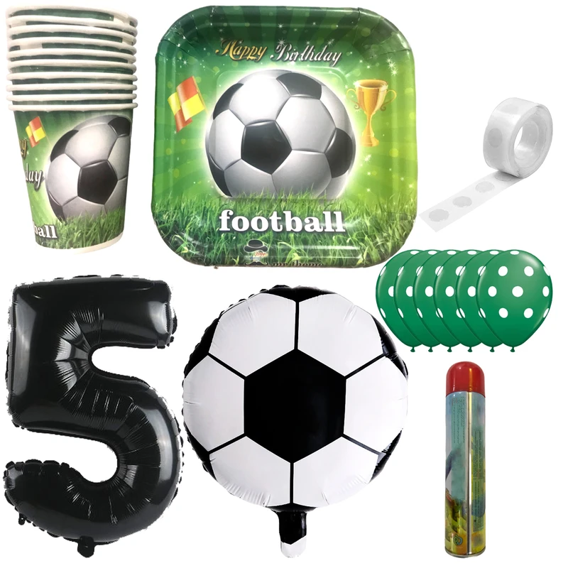 مجموعه 30 عددی تم تولد مستر تم طرح توپ فوتبال پلاس کد 5