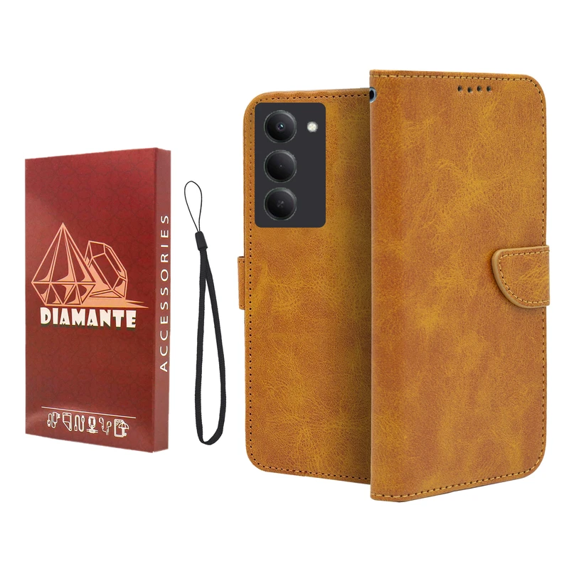 کیف کلاسوری دیامانته مدل Mortand Rd مناسب برای گوشی موبایل شیائومی Redmi 15به همراه بندآویز