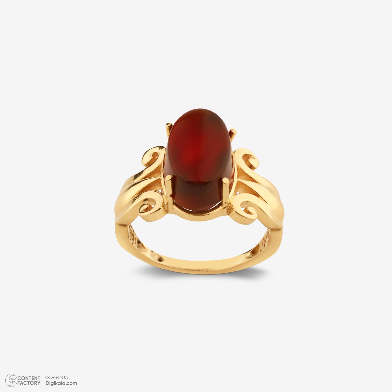 انگشتر طلا کم اجرت 18 عیار زنانه گلدم مدل R344001 سایز 56 -  - 4
