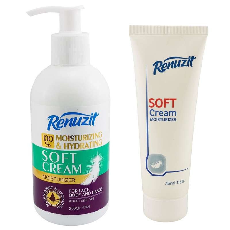 کرم مرطوب کننده رینوزیت مدل Soft حجم 250 میلی لیتر به همراه کرم مرطوب کننده حجم 75 میلی لیتر
