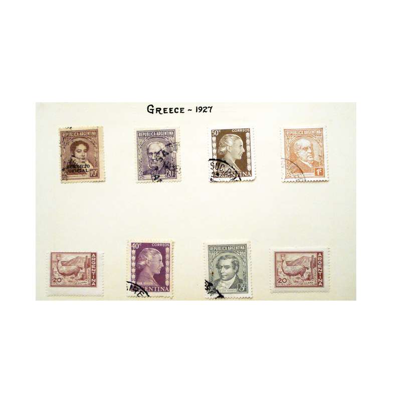 تمبر یادگاری مدل مشاهیر یونان کد DS1967 مجموعه 8 عددی