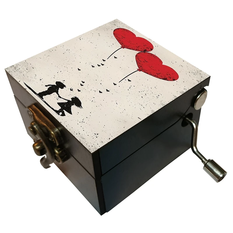 جعبه موزیکال مدل هندلی طرح قلب عشق کد 3047