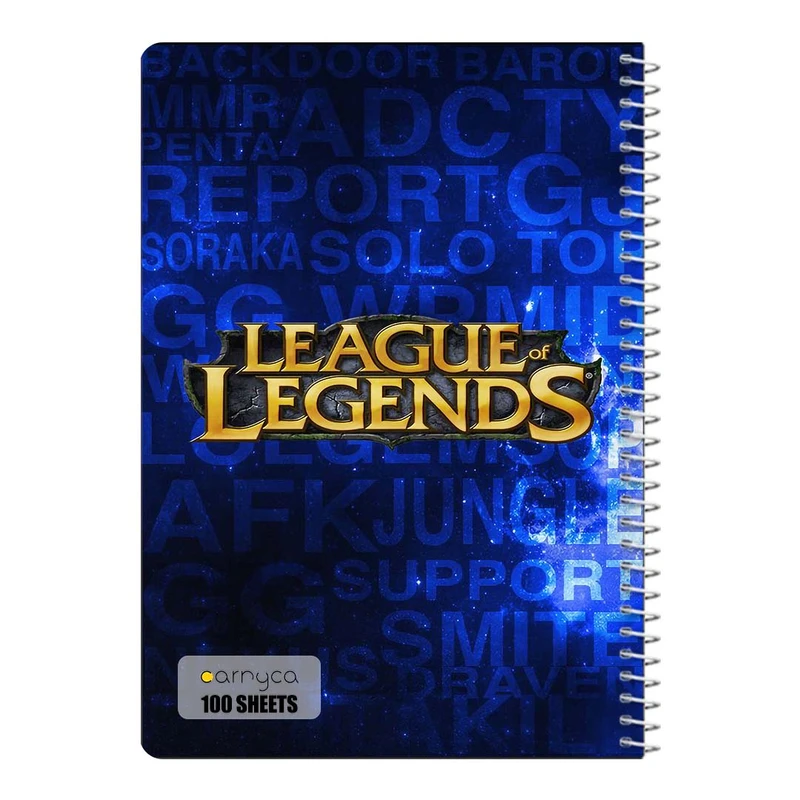 دفتر مشق 100 برگ سیمی کارنیکا طرح لیگ افسانه ها League of Legends کد 80017