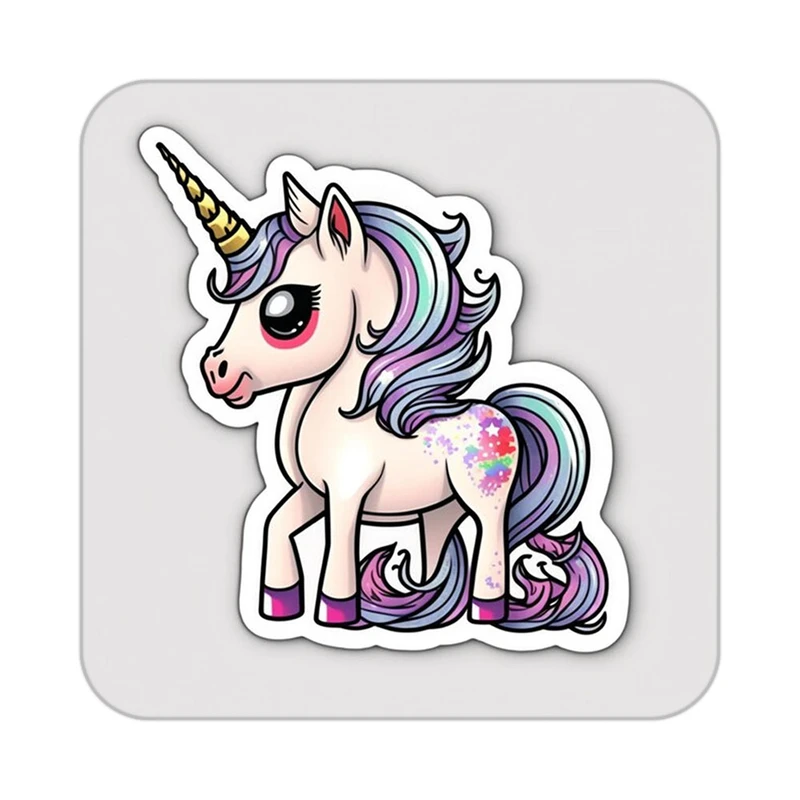 زیر لیوانی کاکتی طرح اسب تک شاخ و یونیکورن مدل mp32045