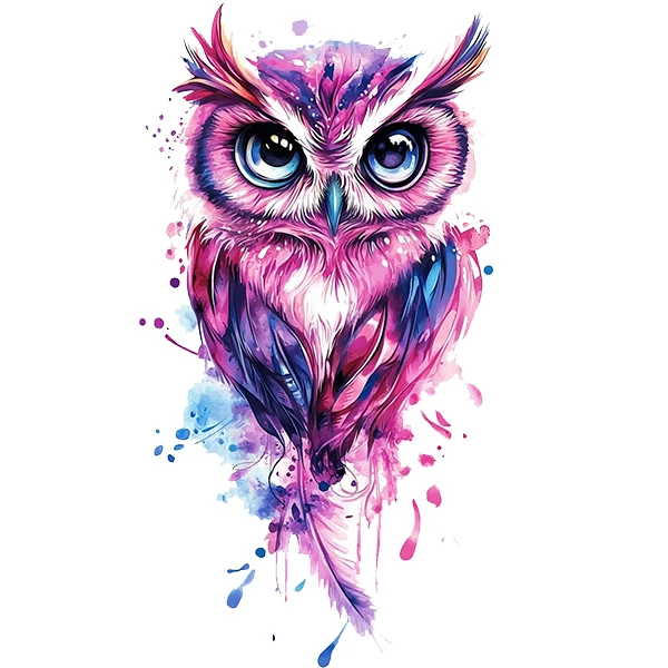 استیکر پارچه و لباس پاد آفرین طرح جغد کد 1202