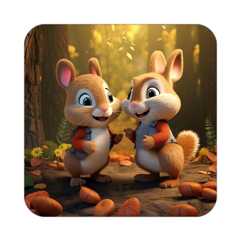 زیر لیوانی کاکتی طرح حیوانات کارتونی مدل mp28696