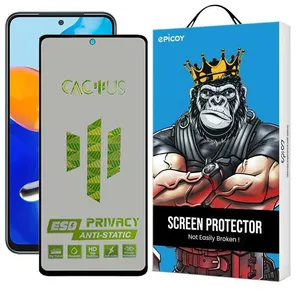 Epicoy Cactus-ESD-Privacy Screen Protector For Xiaomi Redmi Note 10 4G / Note 11 4G Global / Poco M5s 4G / Poco M4 Pro 4G