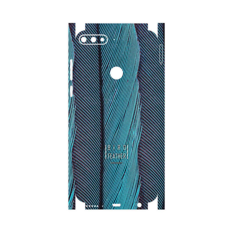 برچسب پوششی ماهوت مدل Turquoise feathers-FullSkin مناسب برای گوشی موبایل هوآوی Y7 Prime 2018