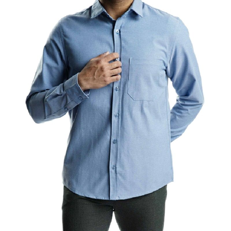 پیراهن آستین بلند مردانه جوتی جینز مدل کلاسیک کد 303083 رنگ آبی -  - 1