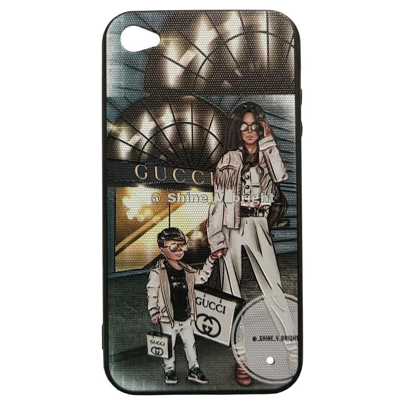 کاور مدل فانتزی کد 7-0 طرح مادر و پسر مناسب برای گوشی موبایل اپل iPhone 4/4s