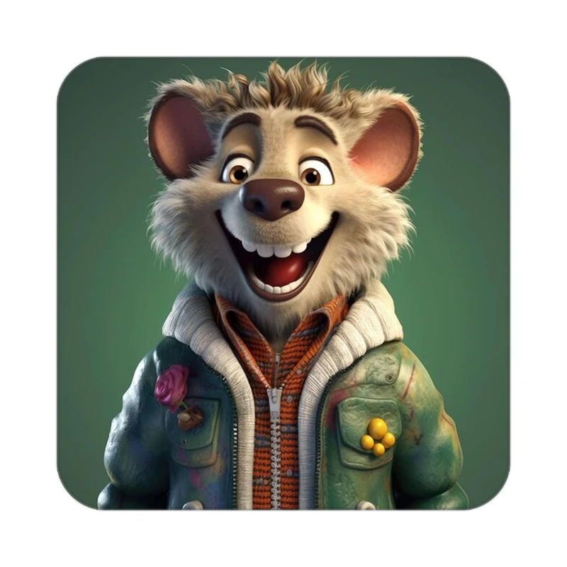 زیر لیوانی کاکتی طرح حیوانات کارتونی مدل mp27142