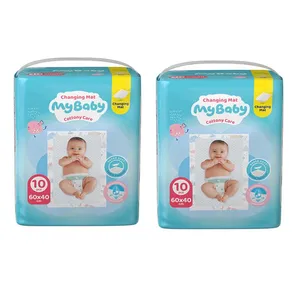 زیرانداز تعویض نوزاد مای بیبی مدل Cottony Care دو بسته 10 عددی