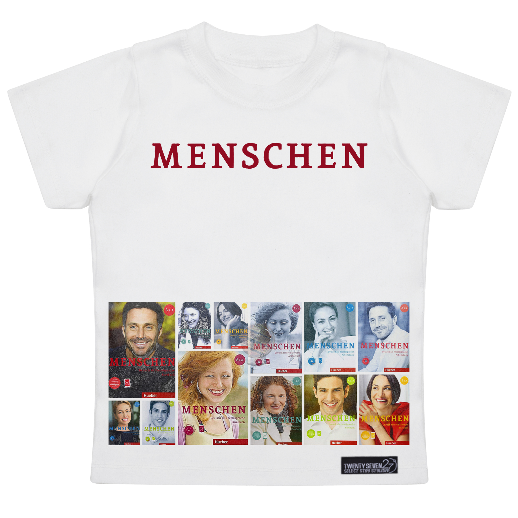تی شرت آستین کوتاه دخترانه 27 مدل Menschen A1.1 To B1.2 کد MH1590