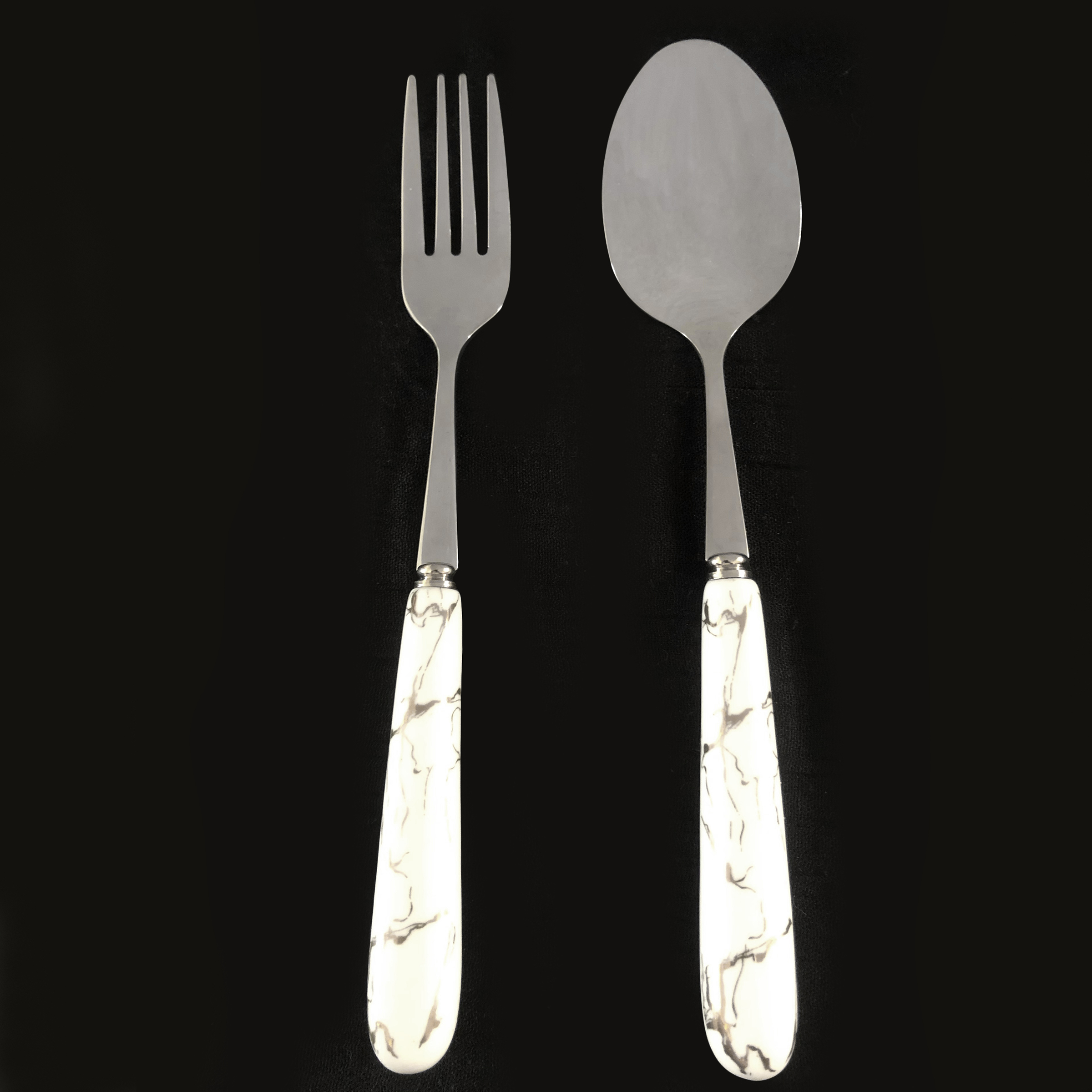 ست قاشق و چنگال 12 پارچه طرح ماربل