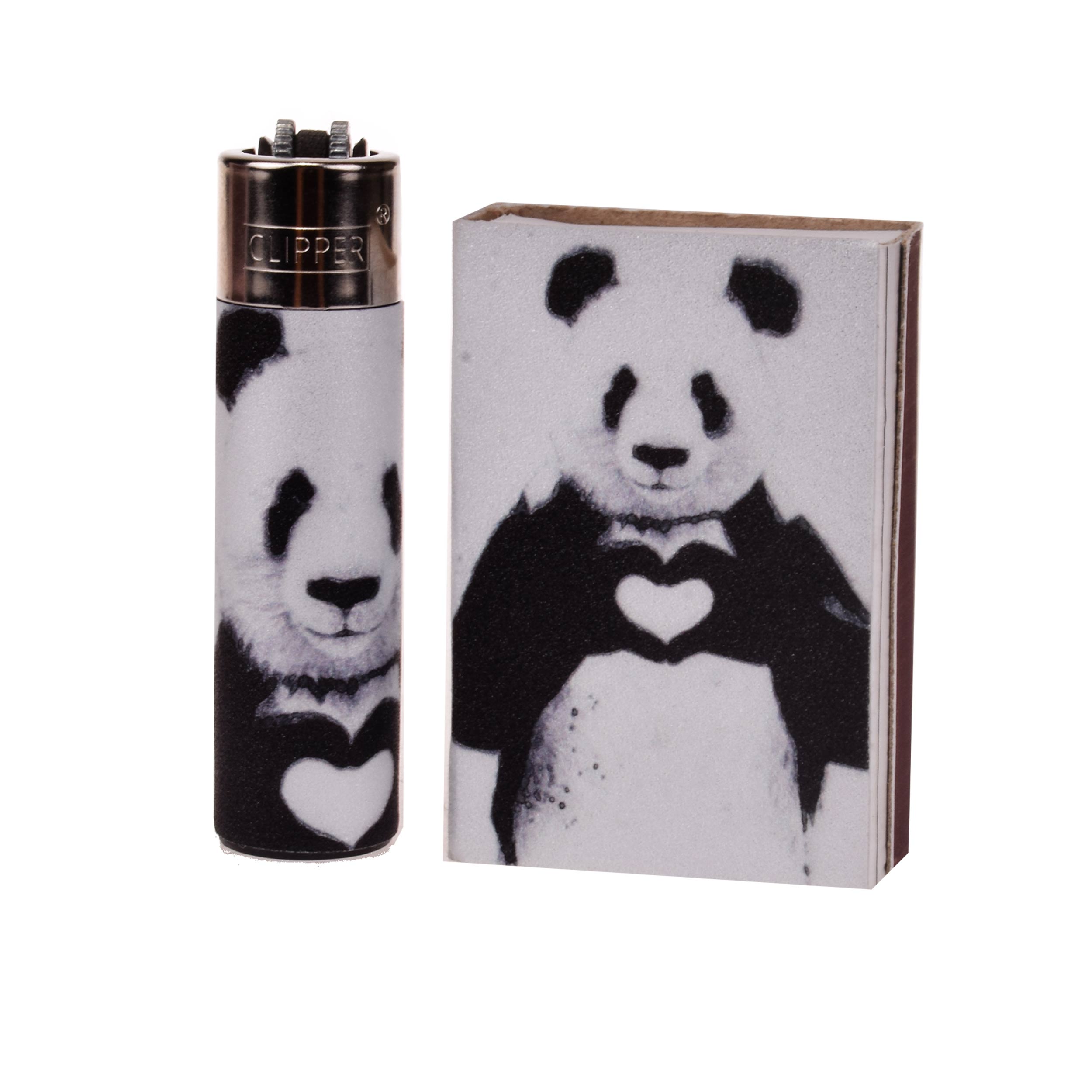 فندک مدل Panda به همراه کبریت