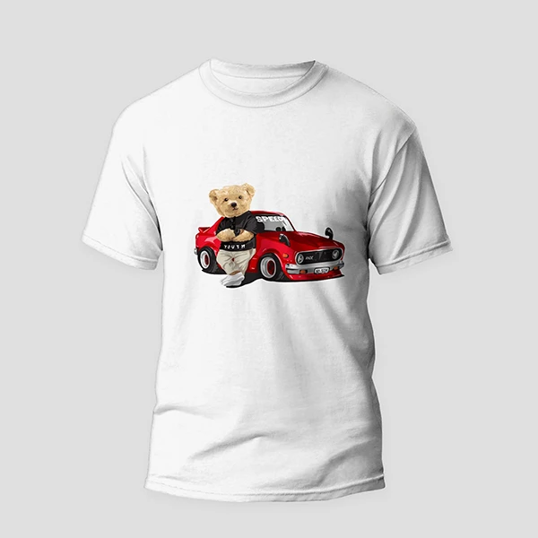 تی شرت آستین کوتاه مردانه مدل تدی ماشین سوار کد mo103