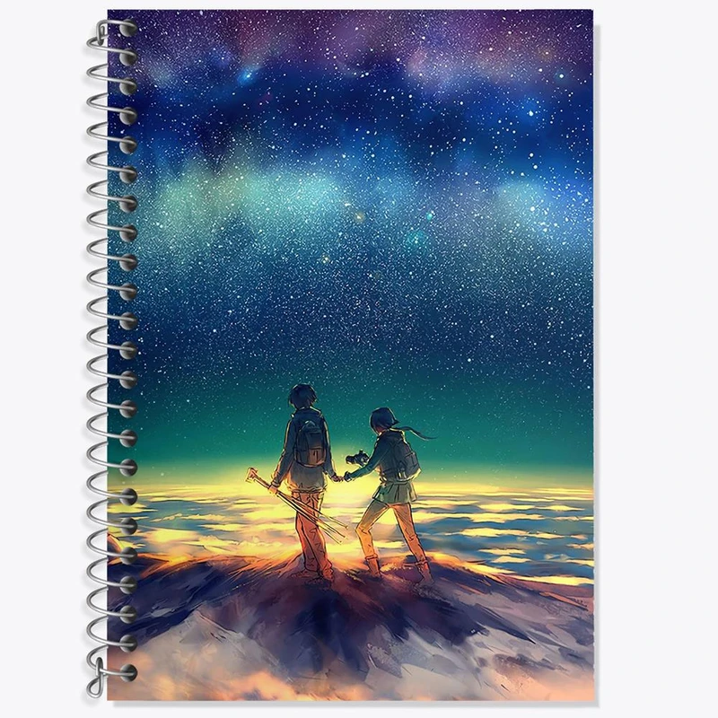 دفتر زبان 50 برگ خندالو مدل دو خط طرح کهکشان و سیاره ها کد 25382