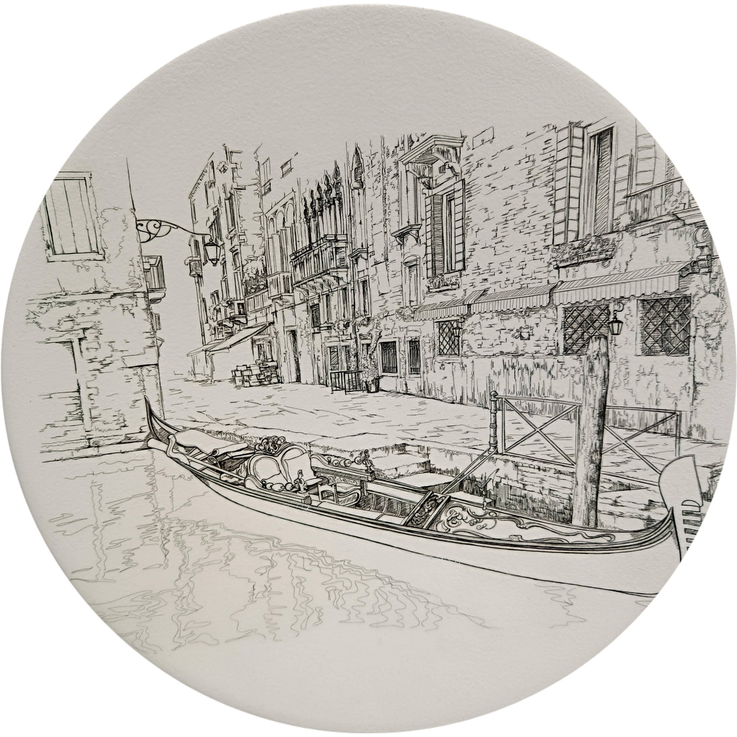 بشقاب دیوارکوب سفالی مدل منظره کد 3