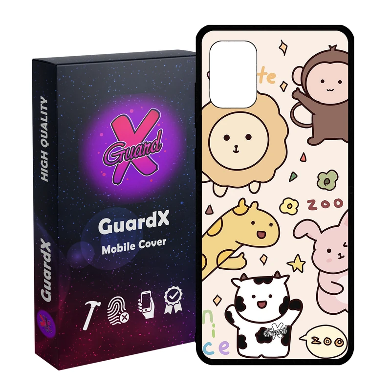 کاور گارد ایکس طرح باغ وحش مدل Glass10564 مناسب برای گوشی موبایل سامسونگ Galaxy A31