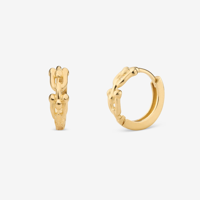 گوشواره حلقه‌ای طلا 18 عیار زنانه گلدم مدل E125027 تیفانی