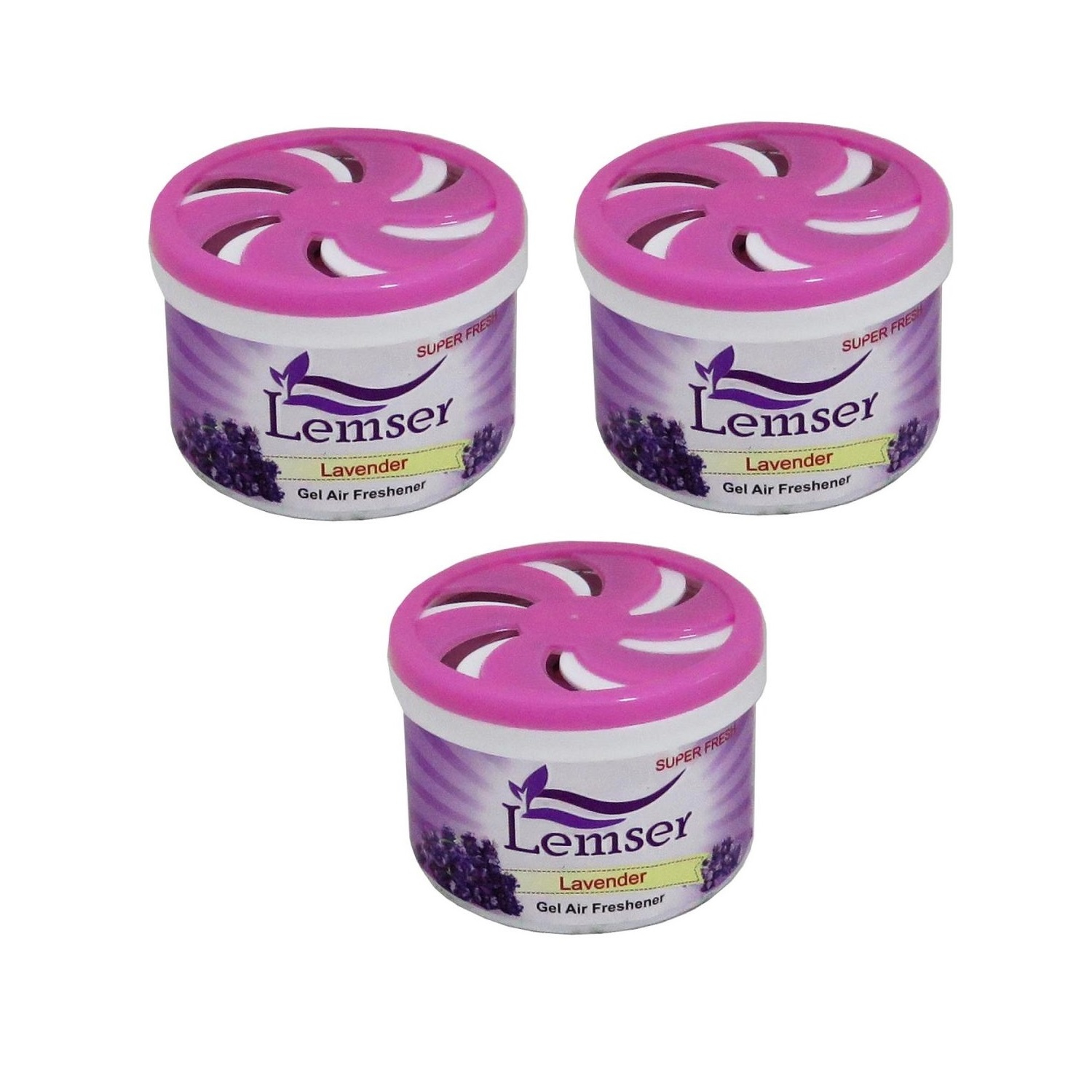 ژل خوشبو کننده هوا لمسر مدل Lavender حجم 90 میلی لیتر بسته 3 عددی