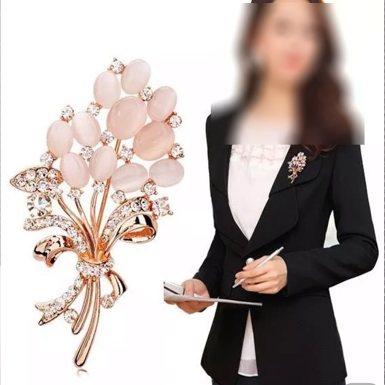 گل سینه زنانه مدل دسته گل کد 00582