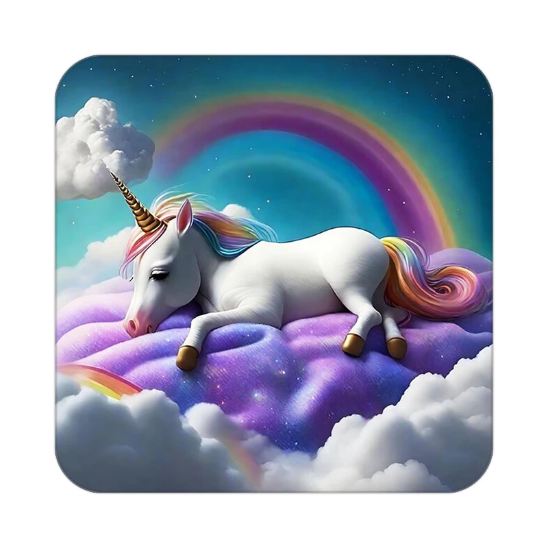 زیر لیوانی کاکتی طرح اسب تک شاخ و یونیکورن مدل mp29226