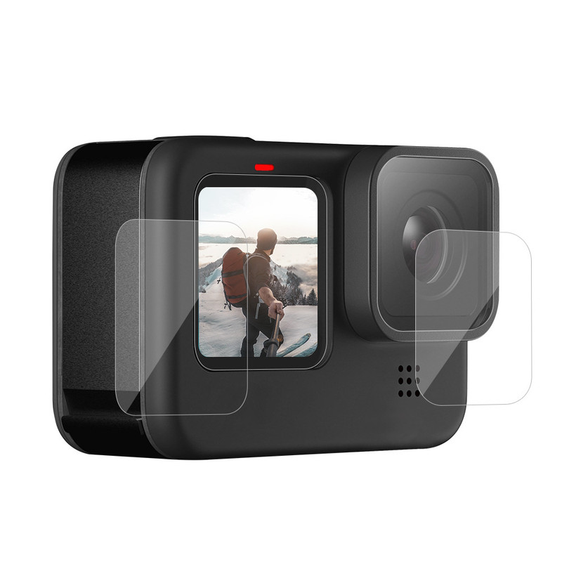 محافظ صفحه نمایش و لنز دوربین مدل He10 مناسب برای دوربین ورزشی گوپرو Hero 10 / 11 مجموعه 3 عددی