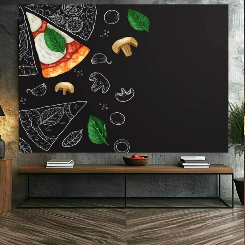 استیکر طرح تخته سیاه مدل قاچ پیتزا کد FP105510