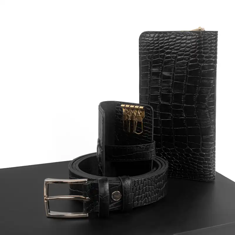 ست هدیه مردانه چرم عطارد مدل چرم طبیعی کد A54