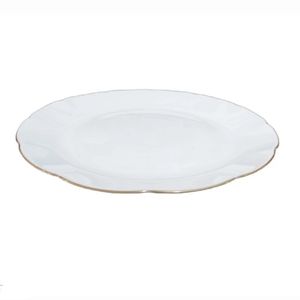 بشقاب غذاخوری مقصود مدل نیلوفری خط طلا  بسته 6 عددی