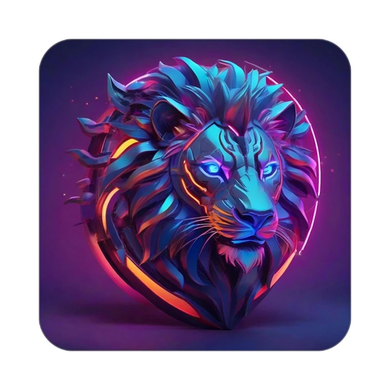 زیر لیوانی کاکتی طرح شیر مدل mp22969