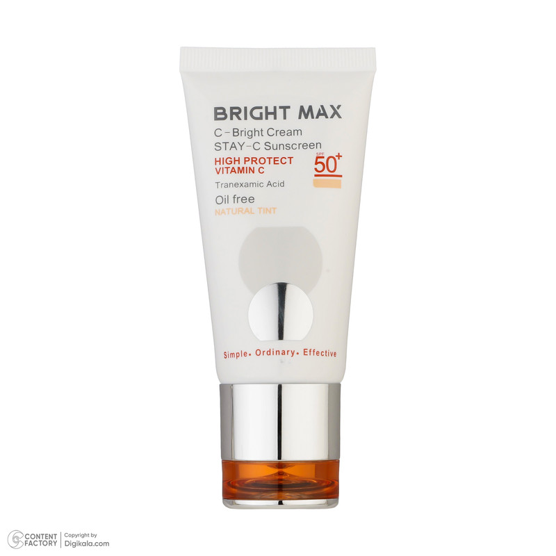کرم ضد آفتاب رنگی برایت مکس SPF 50 مدل C-B مناسب انواع پوست حجم 50 میلیلیتر کرم ضد آفتاب رنگی برایت مکس SPF 50 مدل C-B مناسب انواع پوست حجم 50 میلیلیتر