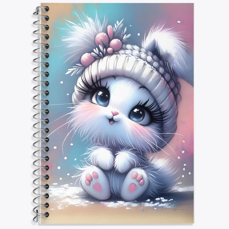 دفتر زبان 50 برگ خندالو مدل دو خط طرح خرگوش کیوت کد F7151