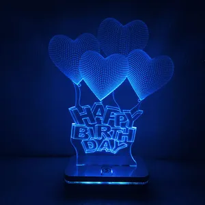  چراغ خواب سان لیزر طرح تبریک تولد Happy Birthday مدل هفت رنگ